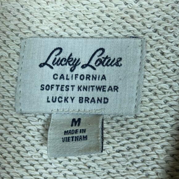 Lucky Lotus Lucky Brand Womens Jacket Gray Full Zip Raw Hems 100% Cotton M - Picture 6 of 13